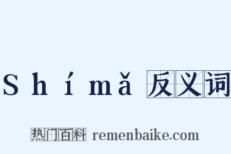 Shímǎ反义词是什么意思的图片